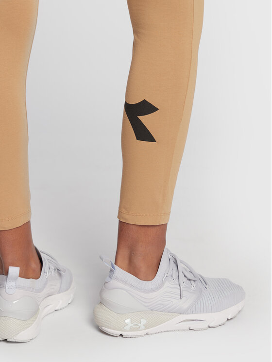 Diadora Diadora Legginsy Manifesto 502.179484 Beżowy Slim Fit