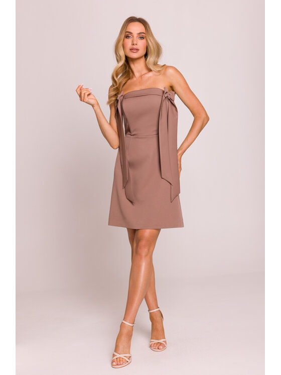 Made of Emotion Made of Emotion Večerní šaty M851 Hnědá Premium Fit