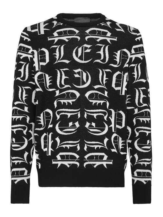 PHILIPP PLEIN PHILIPP PLEIN Longsleeve 365 Czarny Regular Fit