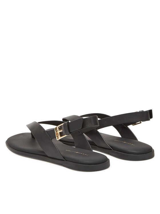 Tommy Hilfiger Tommy Hilfiger Szandál Color Block Thong Flat Sandal FW0FW08883 Fekete