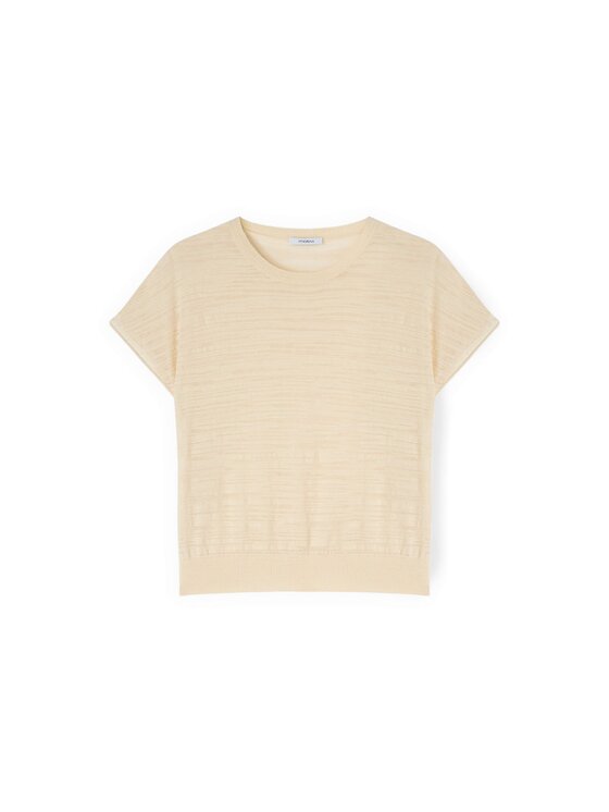Motivi Motivi T-shirt M221W003930N011 Crema Regular Fit