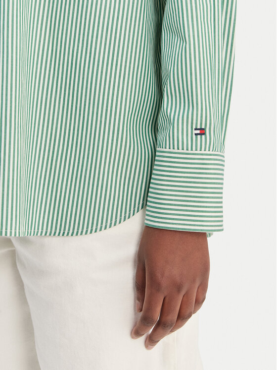 Tommy Hilfiger Tommy Hilfiger Риза WW0WW48190 Зелен Regular Fit