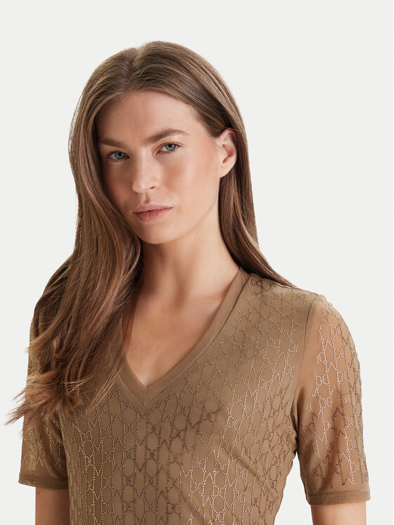 Marciano Guess Marciano Guess T-shirt 5RGP22 6311A Beige Regular Fit