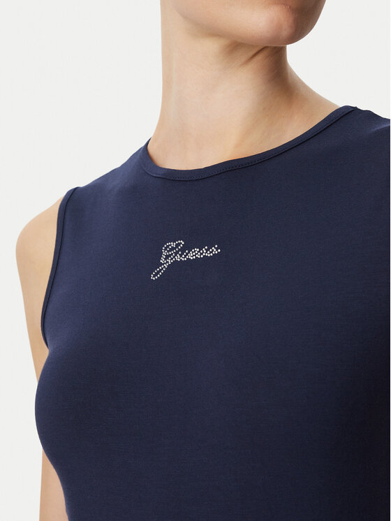 Guess Guess Τοπ W6YP17 K3881 Σκούρο μπλε Regular Fit