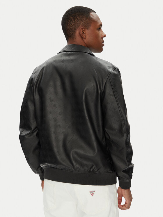 Guess Guess Bunda z imitace kůže M5YL01 WGUC0 Černá Regular Fit