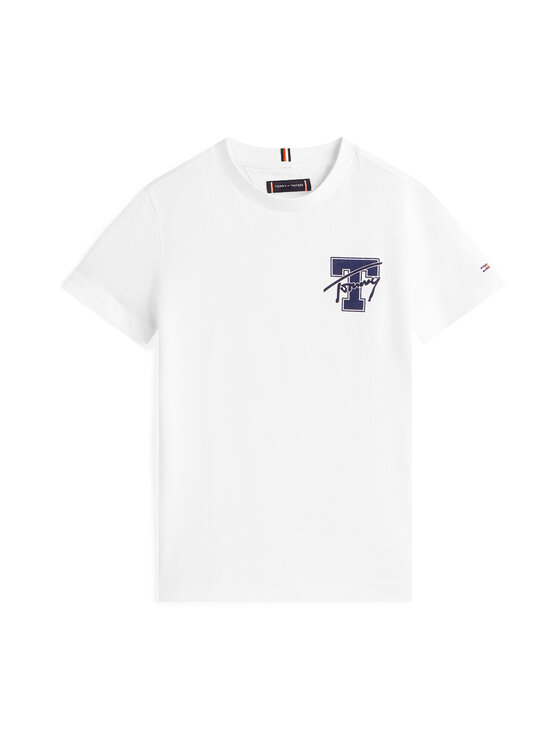 Tommy Hilfiger Tommy Hilfiger Póló Varsity Graphic KB0KB09868 Fehér Regular Fit