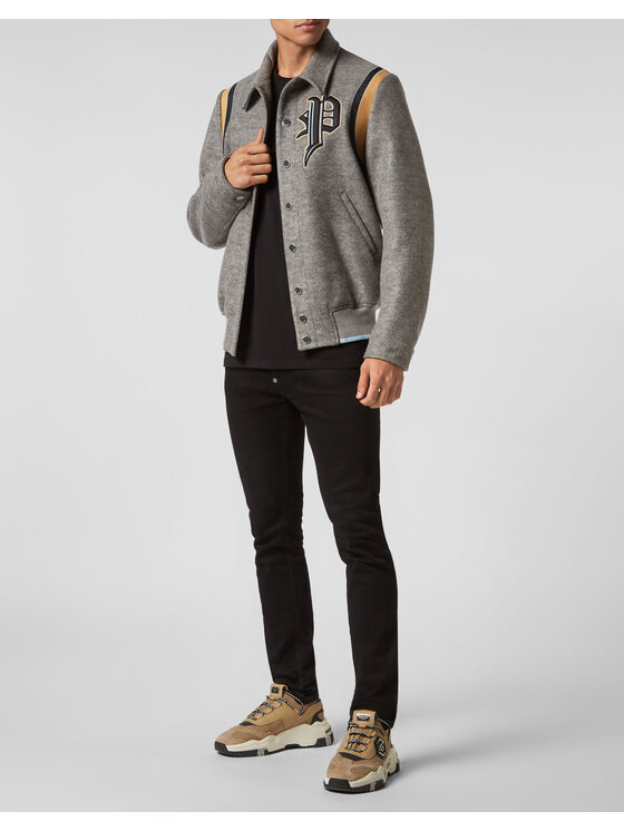 PHILIPP PLEIN PHILIPP PLEIN Kurtka puchowa 7061 Beżowy Regular Fit