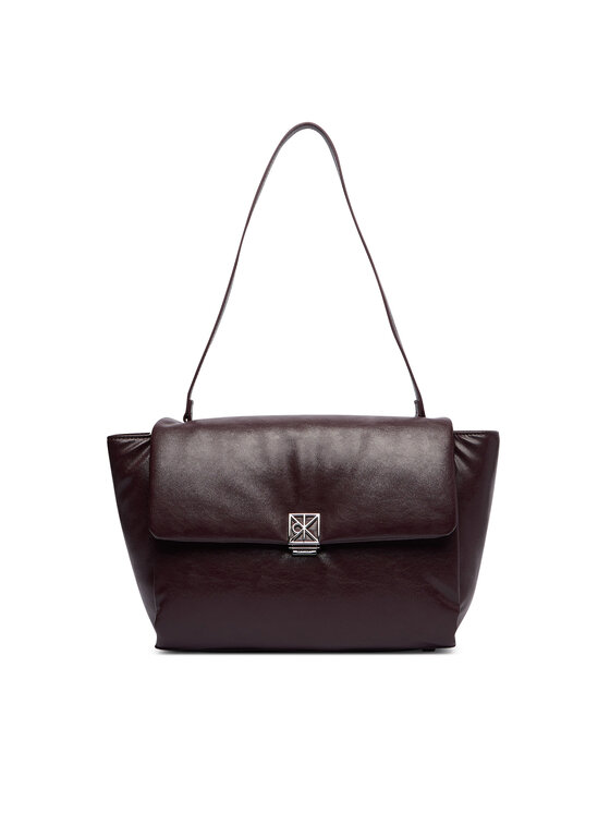 Calvin Klein Calvin Klein Дамска чанта Emblem Hw Padded Satchel LV04F3615G Бордо