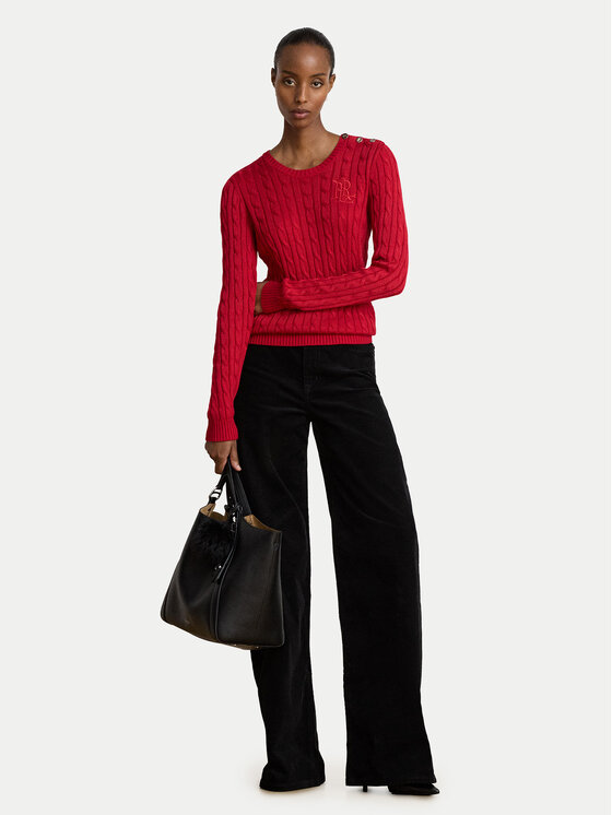 LAUREN RALPH LAUREN LAUREN RALPH LAUREN Sweter 200P14039501 Czerwony Regular Fit