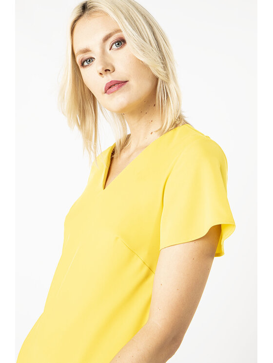 QUIOSQUE QUIOSQUE Každodenné šaty YELLOW SIMPLE TEST Žltá Regular Fit
