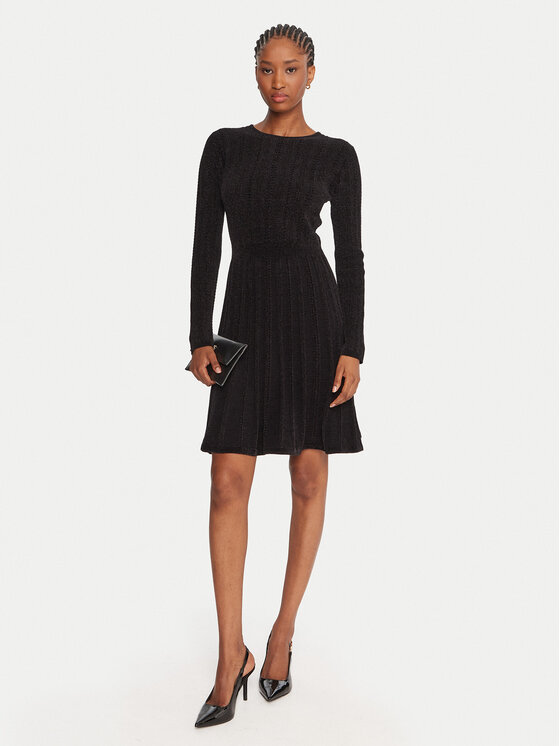 Guess Guess Úpletové šaty W5BK79 Z3902 Černá Regular Fit
