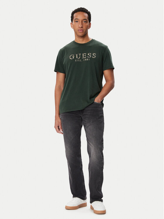 Guess Guess T-Shirt M6BI73 K6674 Dunkelgrün Regular Fit