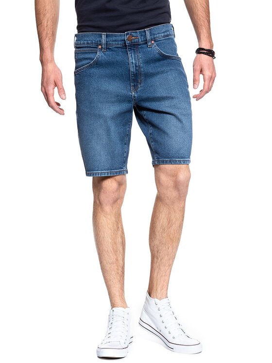 Wrangler Wrangler Pantaloncini di jeans 5 POCKET SHORT Blu Regular Fit