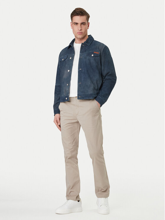 Calvin Klein Jeans Calvin Klein Jeans Hlače iz tkanine LV04RF618G Bež Slim Fit