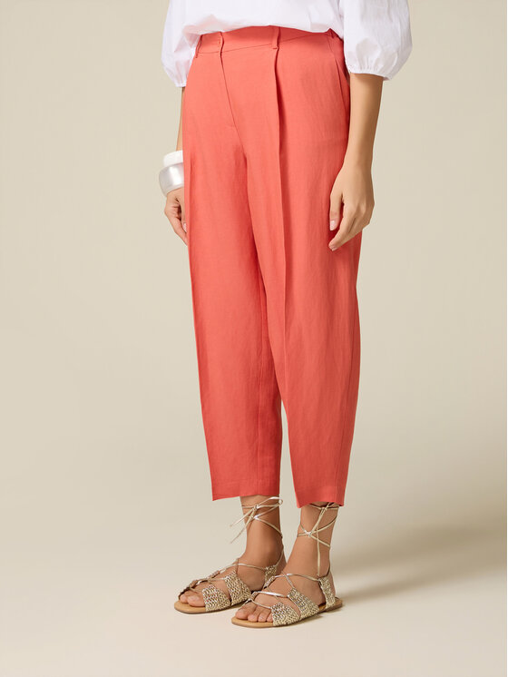 Oltre Oltre Pantaloni di tessuto P02ER109300N016 Arancione Cropp Fit