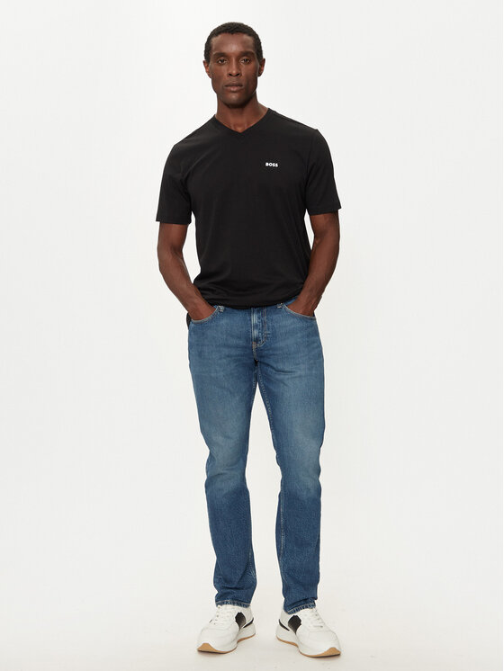 BOSS Boss T-särk Tee V 50506347 Must Regular Fit