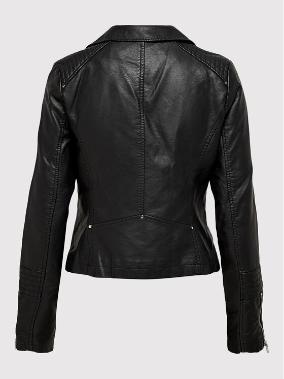 ONLY ONLY Kurtka z imitacji skóry Gemma 15153079 Czarny Regular Fit
