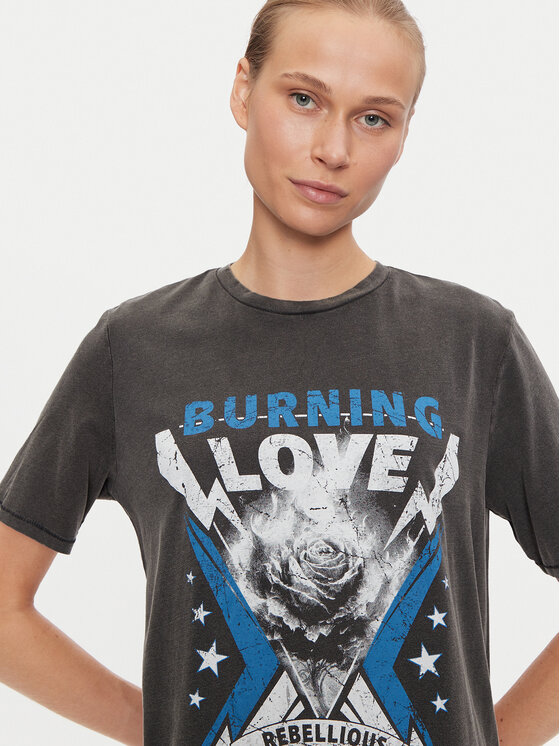 ONLY ONLY Тишърт Lulu 15307345 Черен Regular Fit