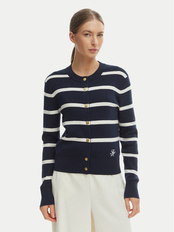 Tommy Hilfiger Tommy Hilfiger Kardigán WW0WW49617 Sötétkék Regular Fit
