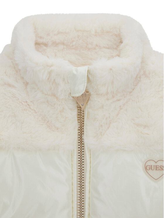 Guess Guess Zimné bundy K5BL08 WGL60 Écru Regular Fit