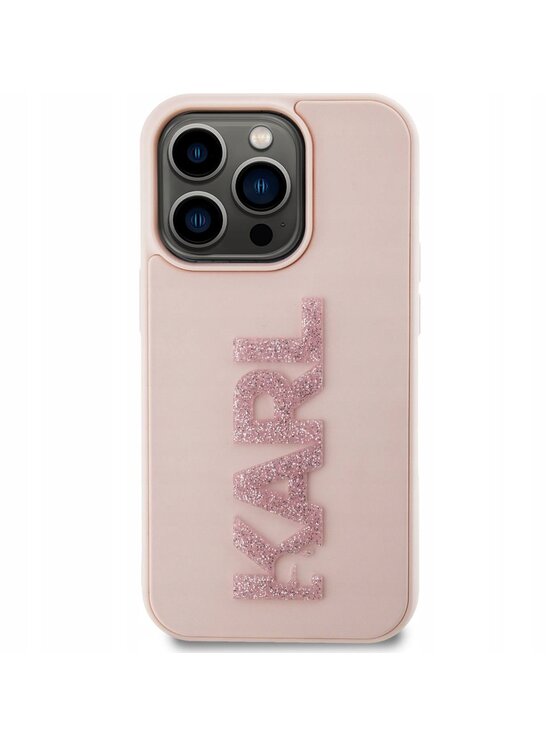 KARL LAGERFELD KARL LAGERFELD Etui na telefon HardCase 3D Rubber Glitter Logo Czarny
