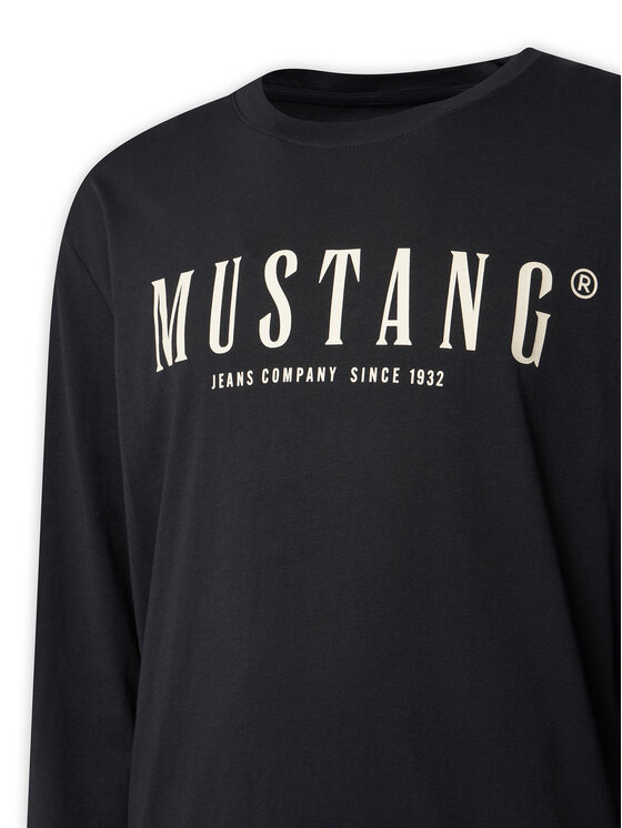 Mustang Mustang Majica dugih rukava Asheville 1016873 Crna Regular Fit