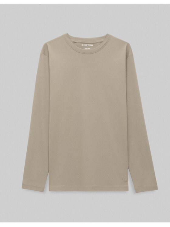 Borgio Borgio Longsleeve Milazzo Szary Slim Fit