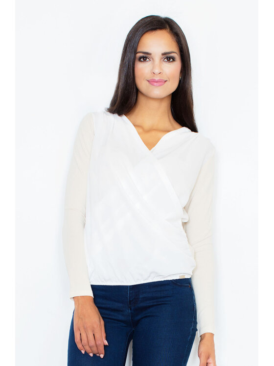 FIGL FIGLFIGL Blusa M375 Beige Regular Fit