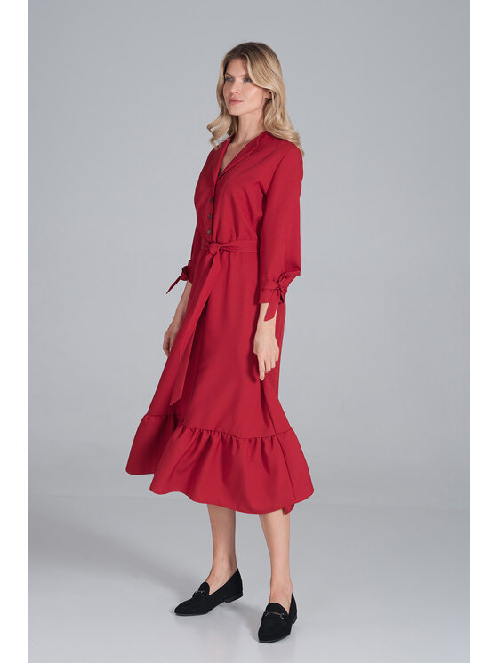 FIGL FIGL Vestito da giorno M840 Rosso Regular Fit
