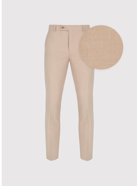 Pako Lorente Pako Lorente Spodnie garniturowe P25SF-6G-009 Beżowy Slim Fit