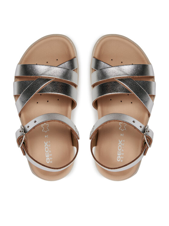 Geox Geox Sandale J Sandal Soleima Gir J45GSA 000CF C1007 M Srebrna