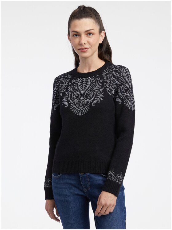Orsay Orsay Sweter 540146660000__XS Czarny Regular Fit