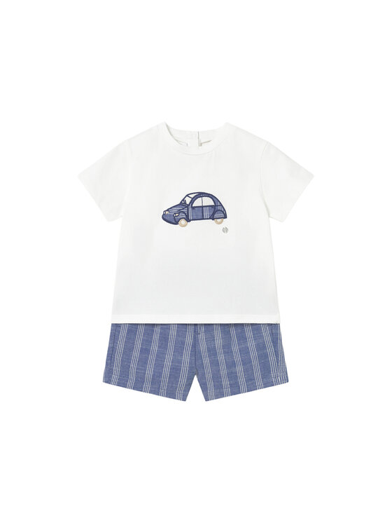 Mayoral Mayoral Set tricou și pantaloni scurți 1227 Albastru Regular Fit