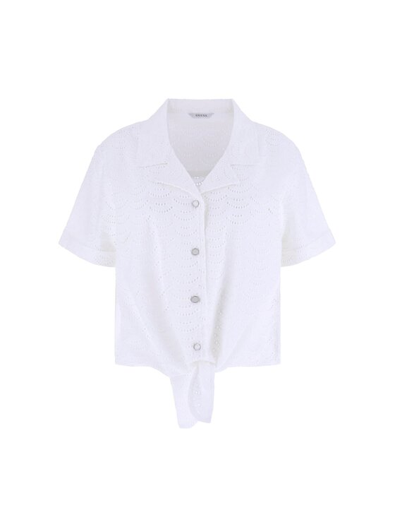 Guess Guess Hemd W6GH48 W1881 Weiß Classic Fit