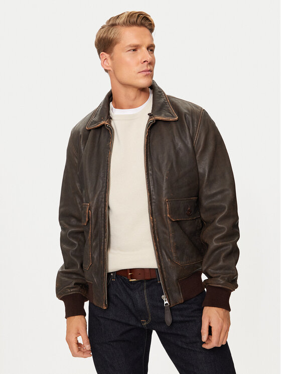 SCHOTT N.Y.C. SCHOTT N.Y.C. Lederjacke LCPILOTUSED Braun Regular Fit