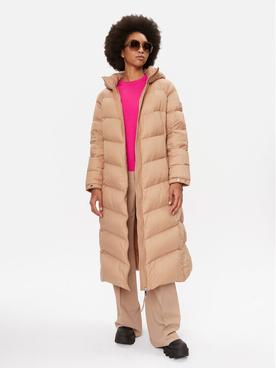 BOSS BOSS Пухено яке Pamaxi2 50501114 Бежов Slim Fit