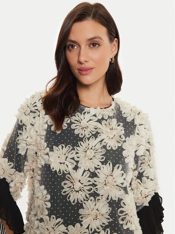 Bruuns Bazaar Bruuns Bazaar Kokteilinė suknelė Adali BBW4054 Écru Regular Fit