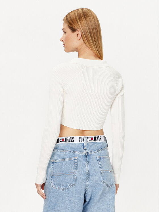 Tommy Jeans Tommy Jeans Sweter DW0DW14950 Écru Slim Fit