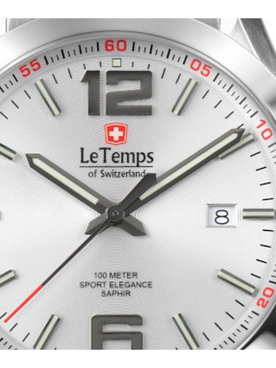 Le Temps Le Temps Zegarek LT1040.07BS01 Srebrny