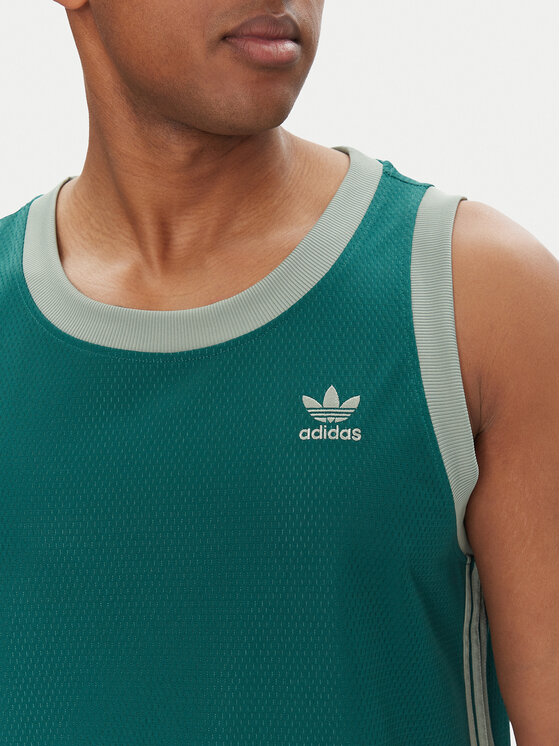 adidas Tank top adicolor Mock Eyelet JP1096 Verde Oversize | Modivo.ro