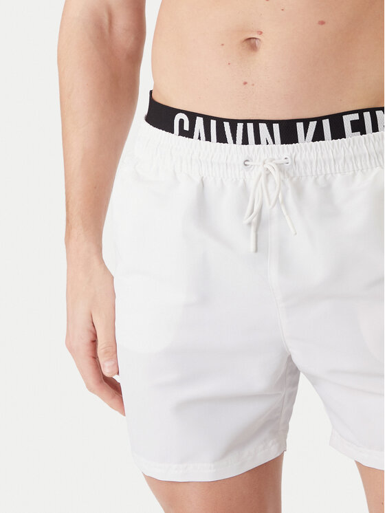 Calvin Klein Swimwear Calvin Klein Swimwear Pantaloncini da bagno LV00N61015 Bianco Regular Fit