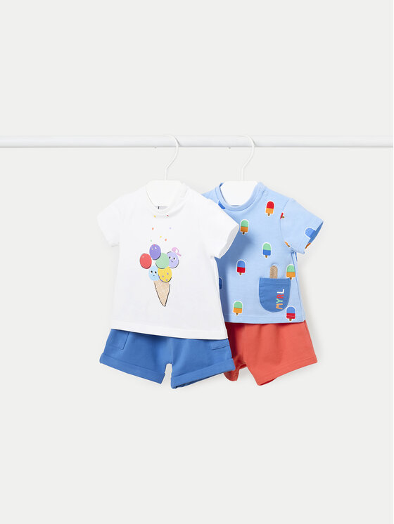 Mayoral Mayoral 2er-Set T-Shirts und Shorts 1627 Bunt Regular Fit