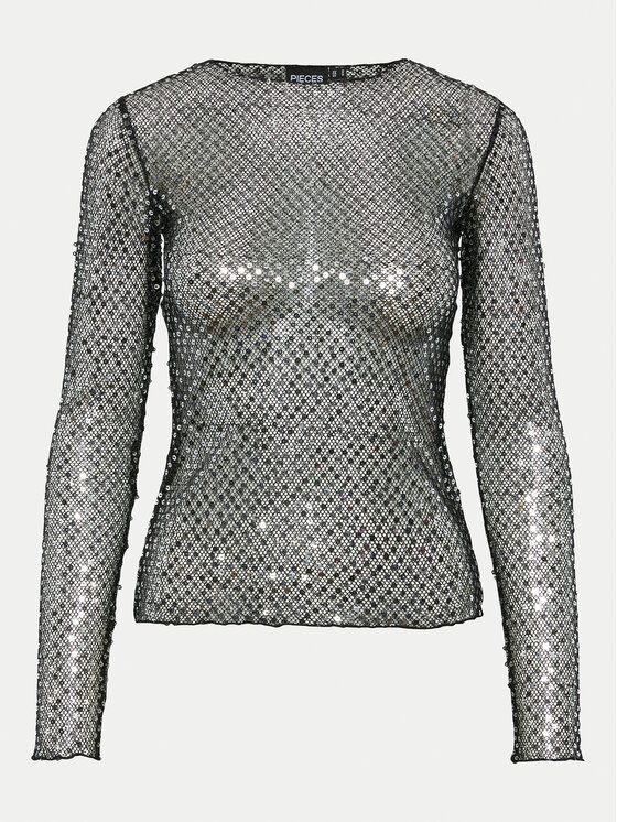 Pieces Pieces Palaidinė Rissi 17153282 Sidabrinė Regular Fit