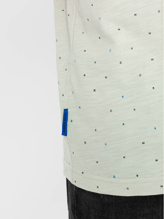 Ombre Ombre T-Shirt OM-TSFP-0185 Zielony Regular Fit