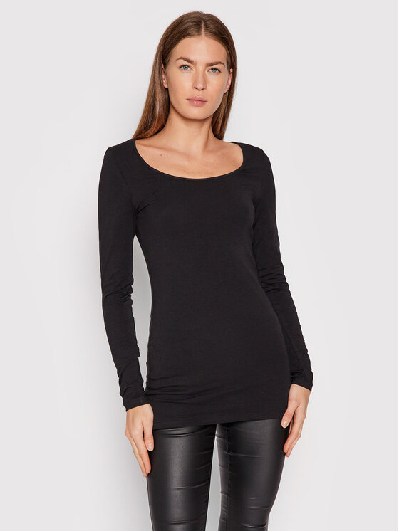 Vero Moda Bluza Maxi 10152908 Črna Slim Fit