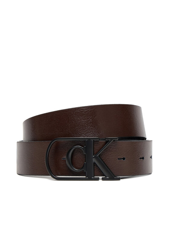 Calvin Klein Calvin Klein Мъжки колан Curve Monogram Buckle 32Mm Rev LV04D7021G Черен