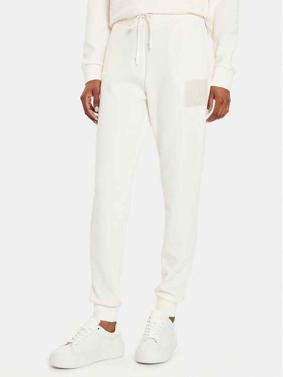 Armani Exchange Teplákové nohavice 6DYP79 YJEGZ 1130 Écru Regular Fit