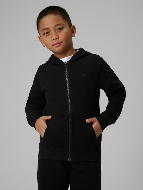 4F 4F Bluza BASIC+ Czarny Regular Fit