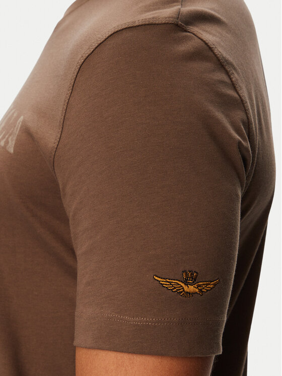 Aeronautica Militare Aeronautica Militare T-Shirt 262TS2582UJ00750 Καφέ Regular Fit