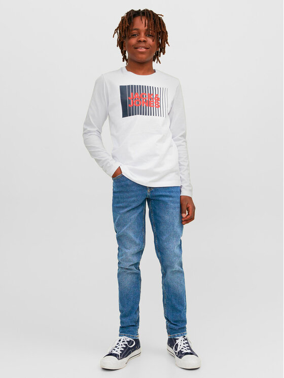 Jack&Jones Junior Jack&Jones Junior Jeans hlače Glenn 12257362 Modra Slim Fit